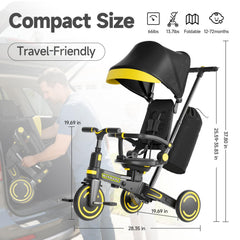 WinHope 9-in-1 push tricycle safety harness ensures secure rides for toddlers.