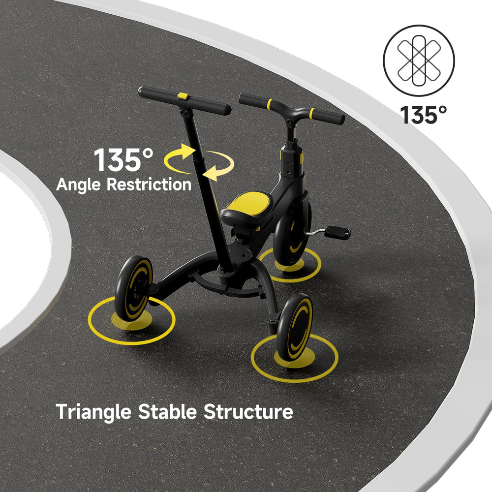 WinHope 9-in-1 push tricycle seat and footrest adjust for ergonomic positioning.