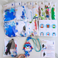 Winlyn penguin necklace kit for playful holiday crafts at home or school