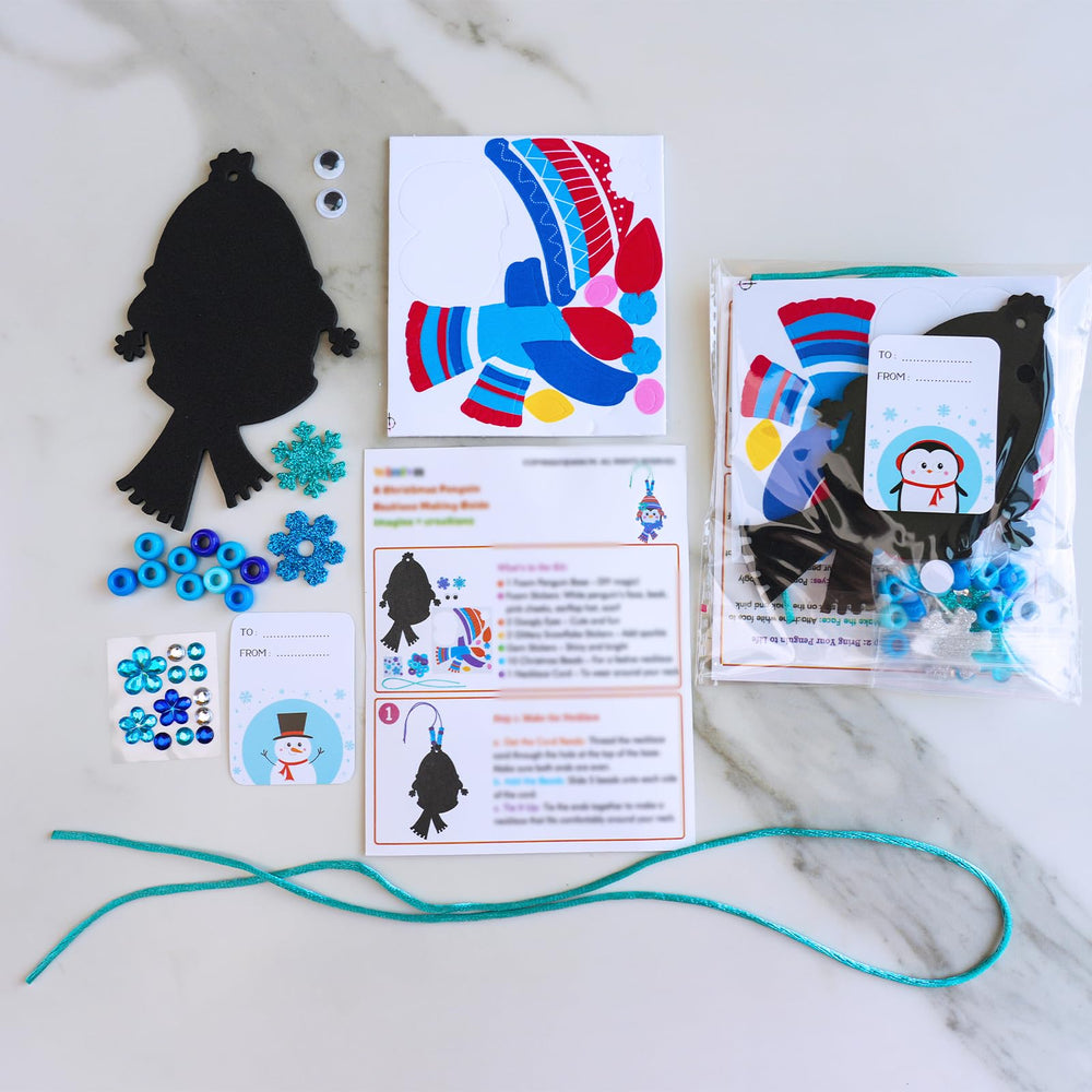 Winlyn snowman necklace kit for creative winter art and party favors