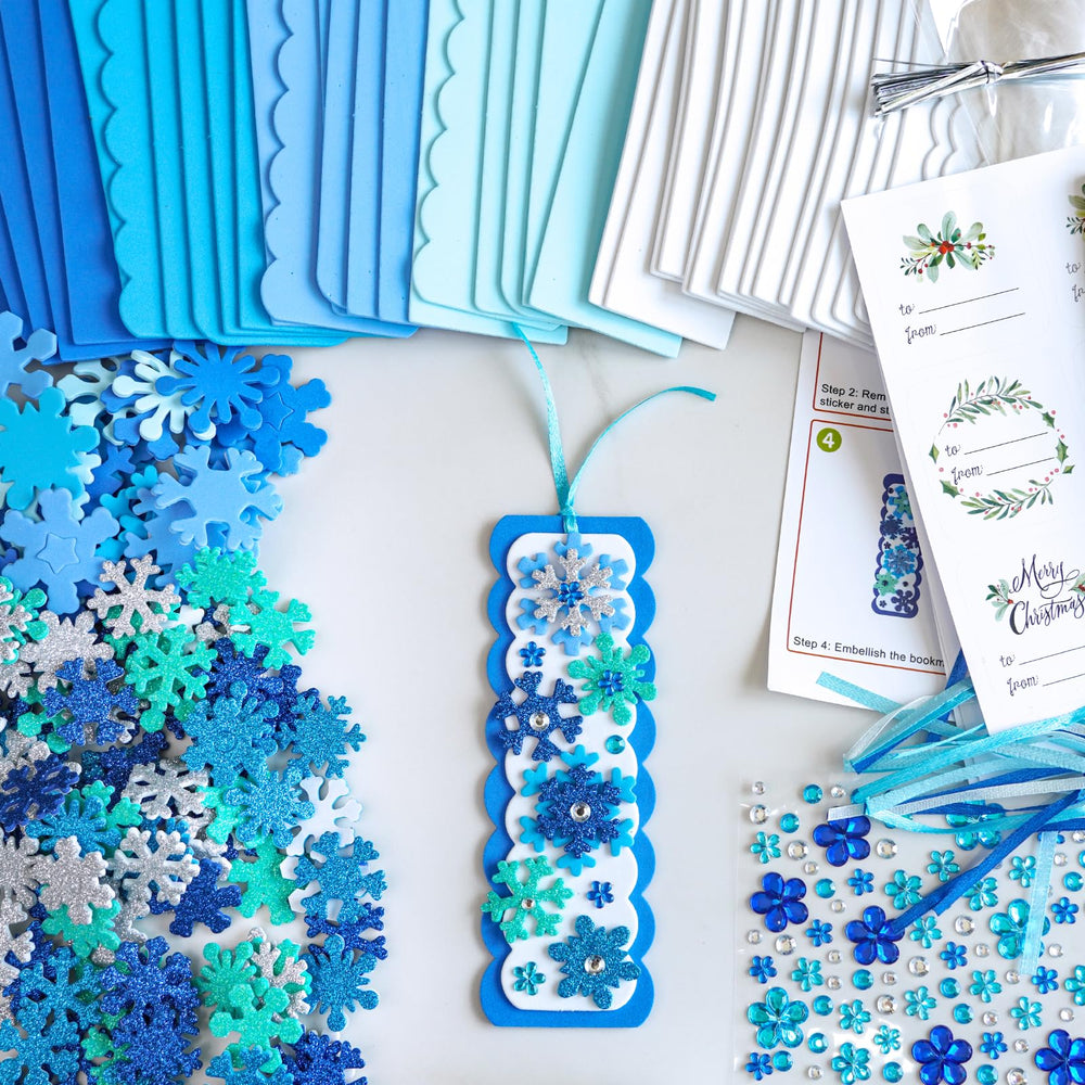 Winlyn blue foam bookmarks set for personalized reading and gifting.