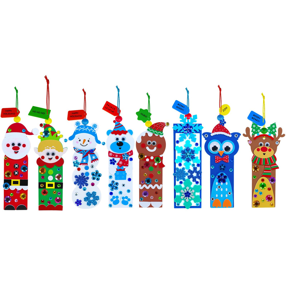 Winlyn Christmas bookmark kit Stickers sheet enhances decoration options for bookmarks.