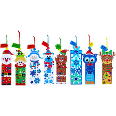 Winlyn Christmas bookmark kit Stickers sheet enhances decoration options for bookmarks.