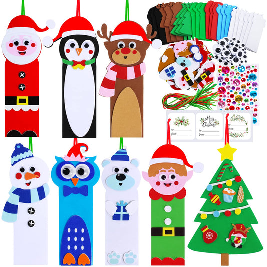 Winlyn Christmas craft kit bookmarks and ornaments for creative holiday projects and classroom activities.