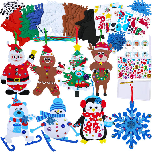 Winlyn foam Santa base for kids ornaments, easy peel-and-stick crafting