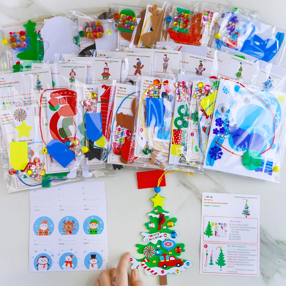 Winlyn Christmas ornament kit snowman base, kid-friendly winter crafts
