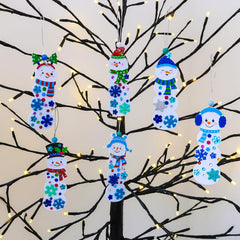 Winlyn completed snowman bookmark ready for holiday reading and gifting.
