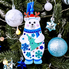 Winlyn cord and googly eyes complete hanging ornaments with playful charm.