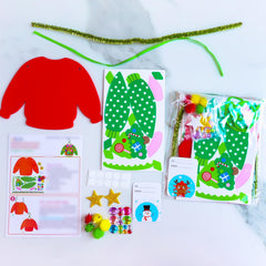 Winlyn foam sticker sheet with festive elements for creative sweater designs