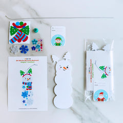 Winlyn glitter snowflake stickers add sparkle to festive bookmarks.