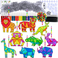 Winlyn jungle lion suncatcher design glows in sunlight.
