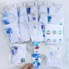 Winlyn polar bear bookmark kit provides self-adhesive decorations for quick assembly.