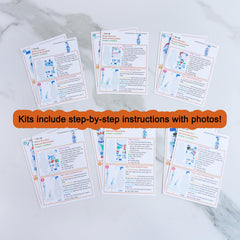 Winlyn polar bear bookmark kit comes with beads, cords, and tags for personalization.
