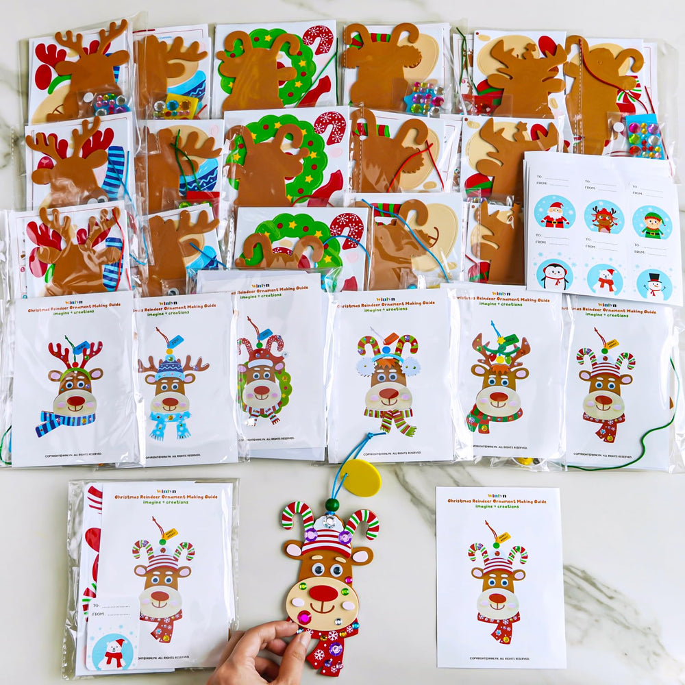 Winlyn self-adhesive foam stickers for festive reindeer details