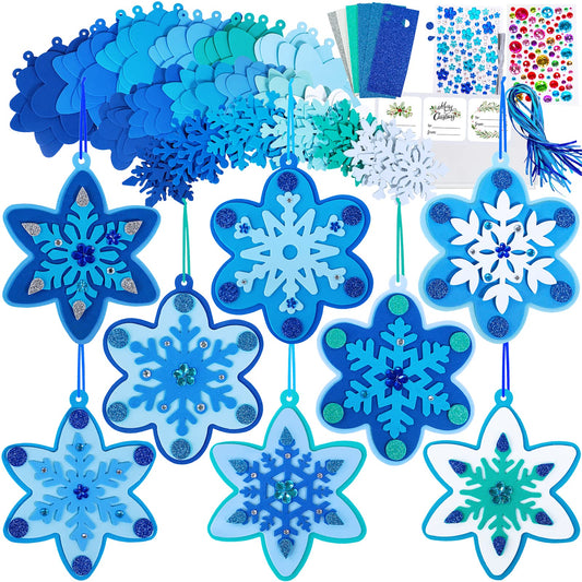 Winlyn snowflake foam bases for durable 3D ornament crafting