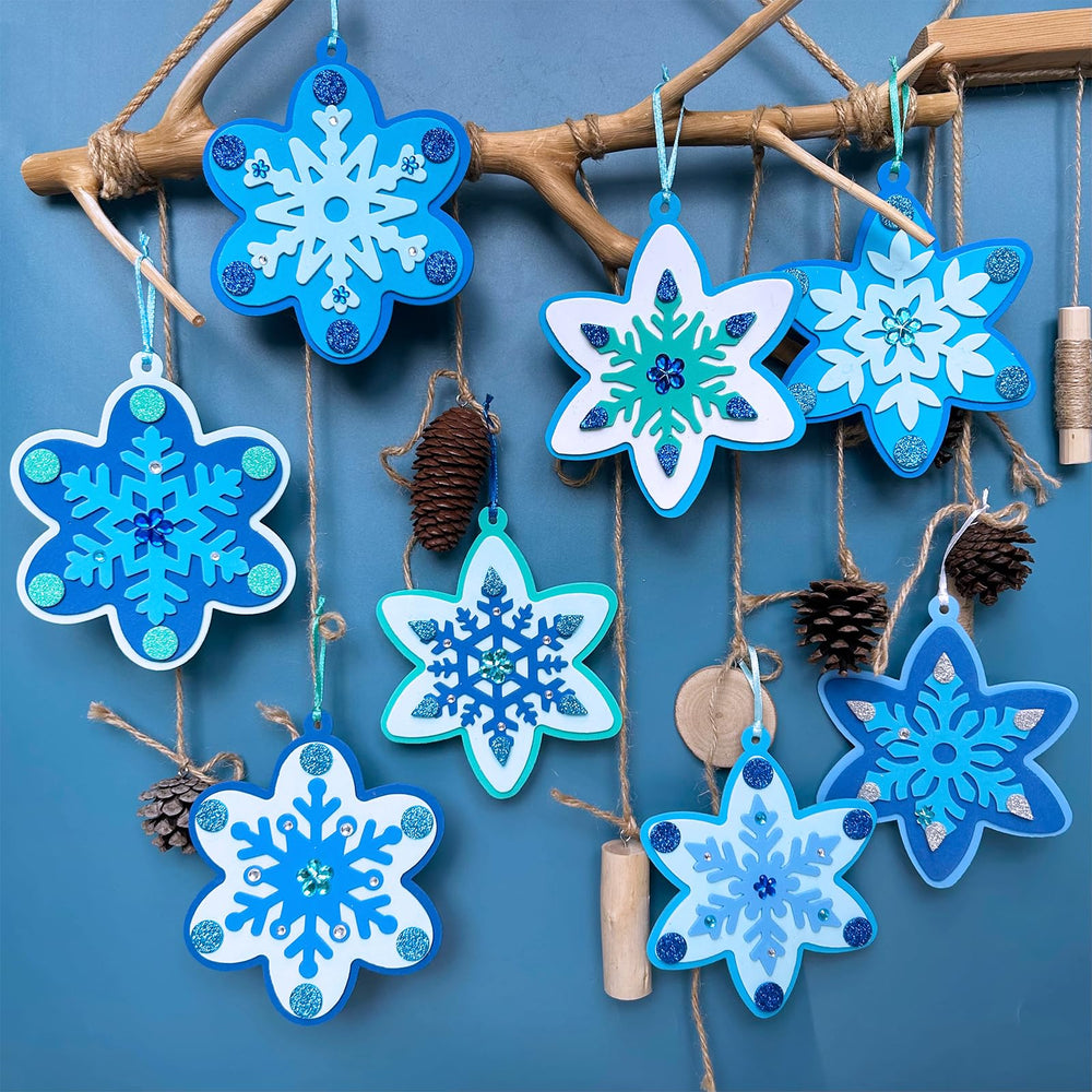 Winlyn middle layer snowflake stickers adding depth to designs