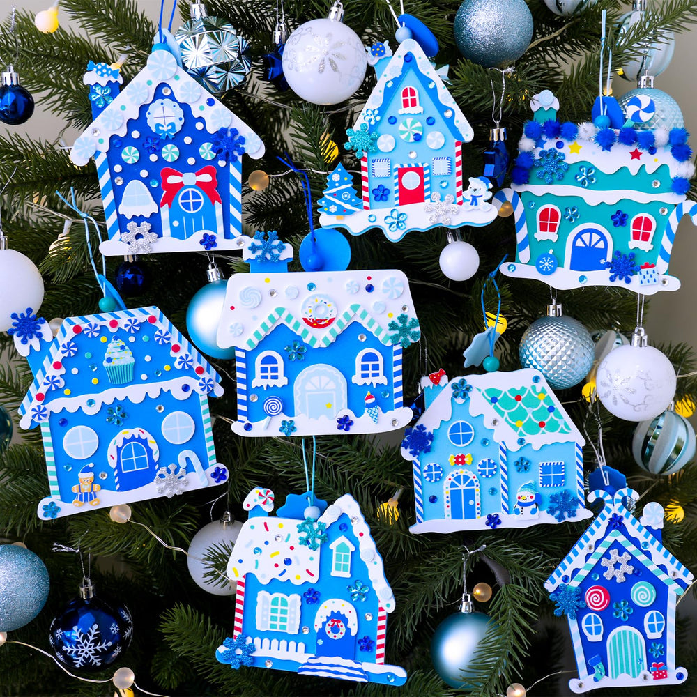 Winlyn snowflake glitter stickers add sparkling winter accents.