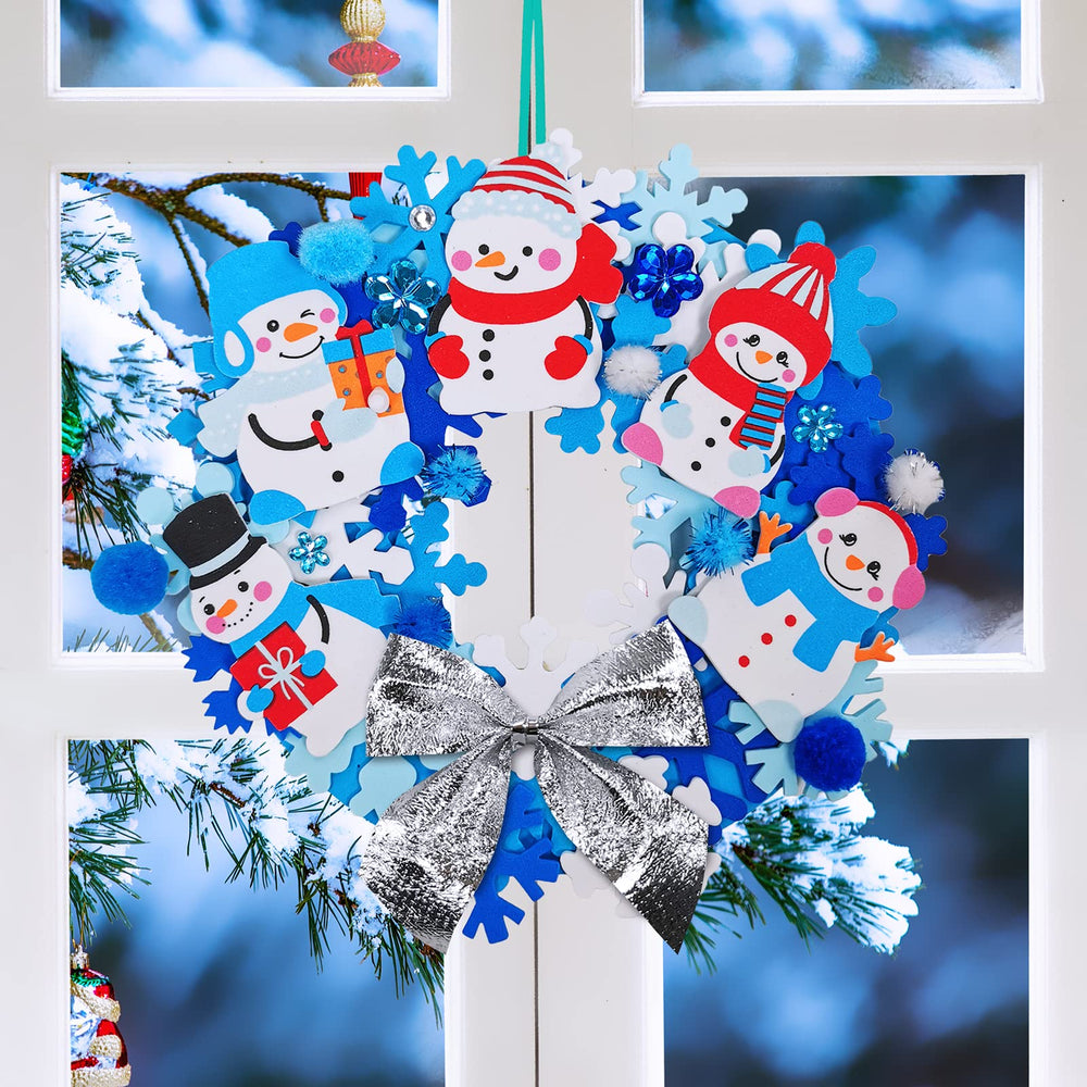 Winlyn blue snowflake stickers variety for festive crafts