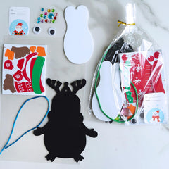 Winlyn twist ties secure finished penguin crafts for trees or gifts.