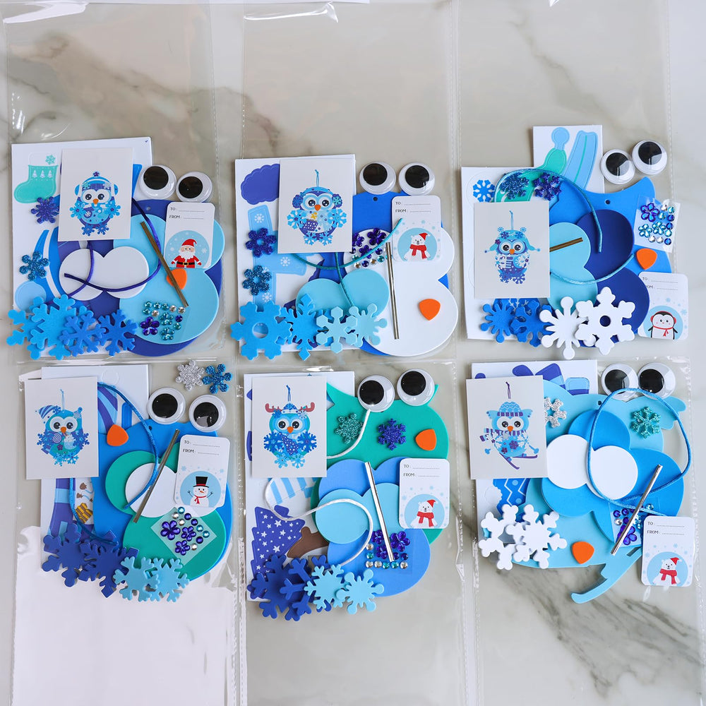 Winlyn winter-and-festive-foam-stickers offer seasonal hats, scarves, and snowflake accents.