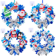 Winlyn winter wreath base blue for DIY holiday decor