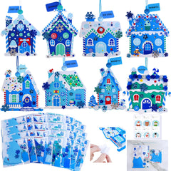 Winlyn winter gingerbread house foam base for easy kid-friendly decorating.