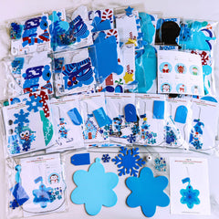 Winlyn Gingerbread House ornament kit with colorful foam stickers for holiday fun.