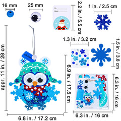 Winlyn Owl ornament kit with decorative pieces for festive hanging.