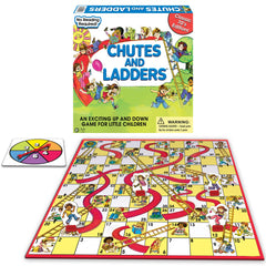 Winning Moves Classic Chutes and Ladders board with 1970s artwork, perfect for family play.