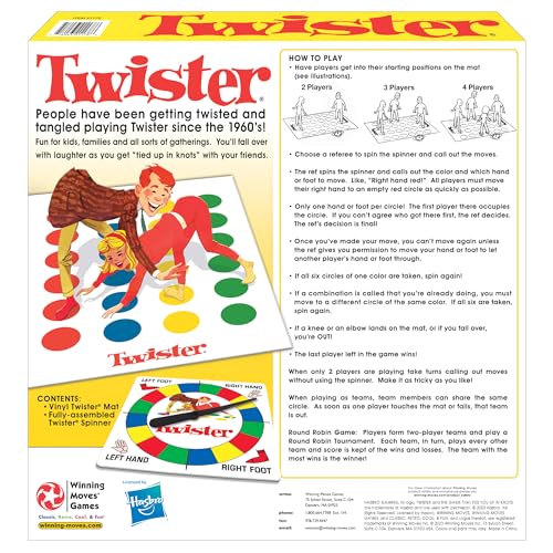 Winning Moves Classic Twister color spots encourage teams to collaborate and laugh