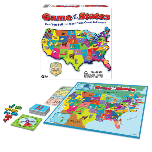 Winning Moves Game of the States board with retro artwork for geography fun