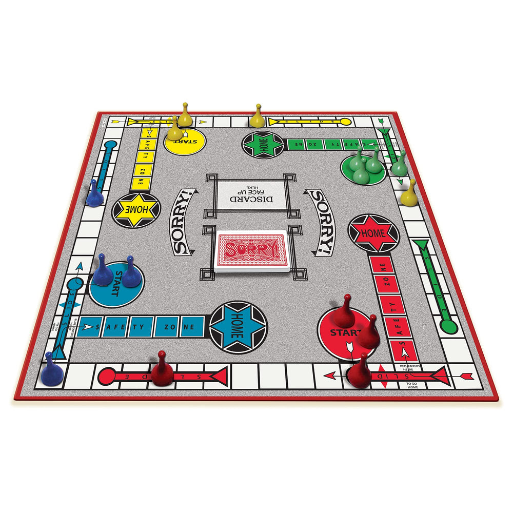 Winning Moves Sorry illustrated instructions showcase the original artwork and rules.