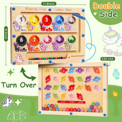 Winnrok alphabet board color maze supports letter recognition and color matching.