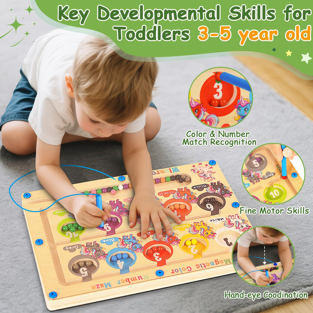 Winnrok magnetic wand navigates the maze to boost fine motor control.