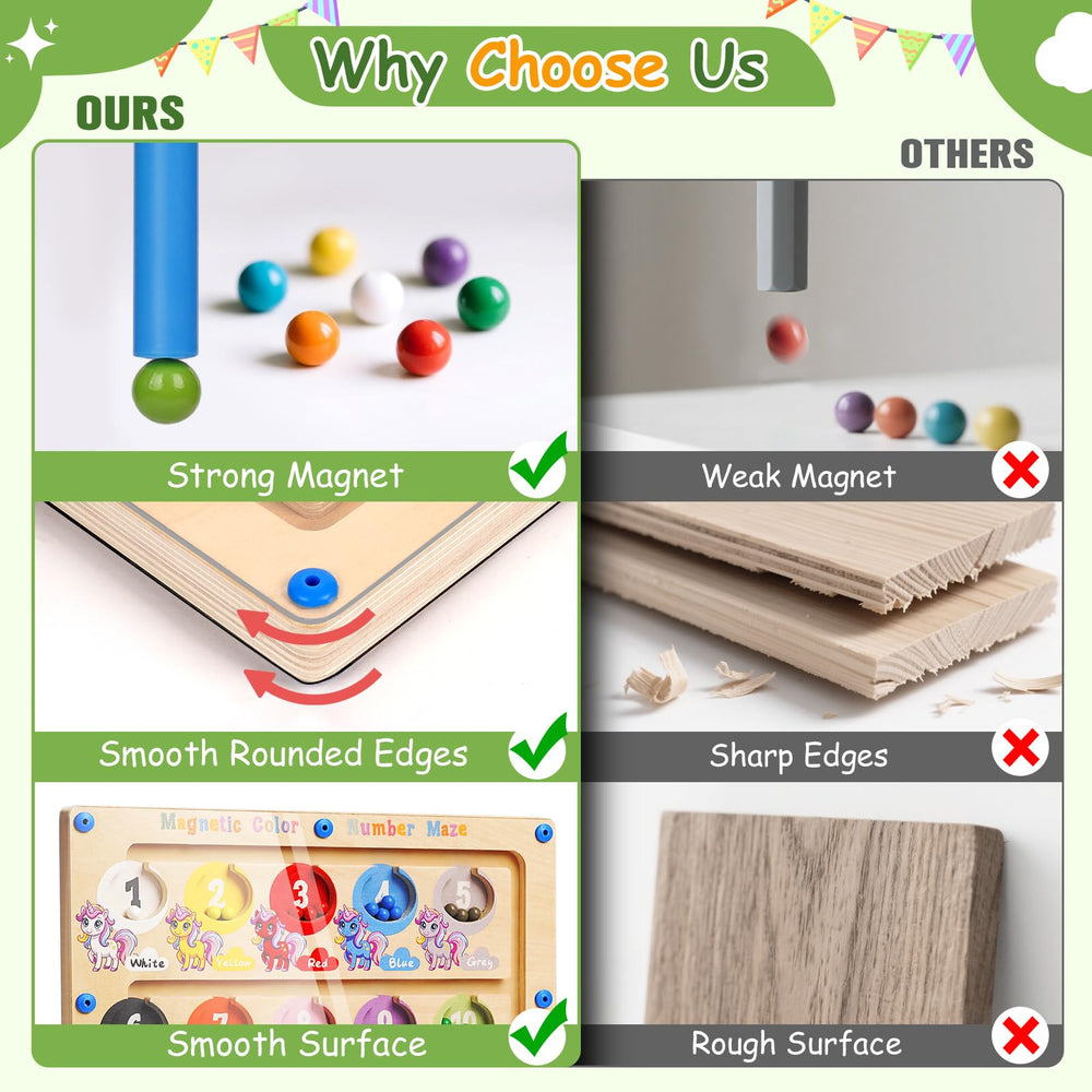 Winnrok safety design with rounded edges and secure beads for worry-free play.