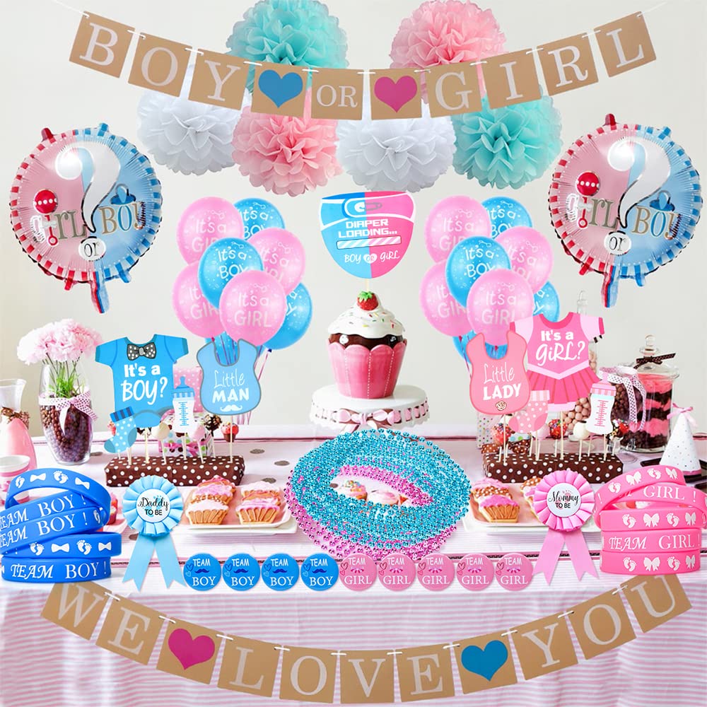 Winrayk decor ideas for gender reveal visuals.