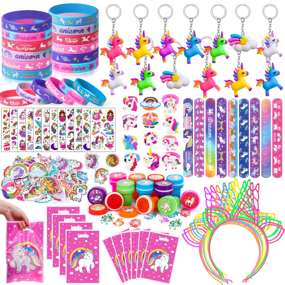 Winrayk unicorn bracelets in bright colors for party fun