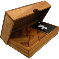 Winshare Logic Tangram Set in-hand view highlighting portable, screen-free challenge.