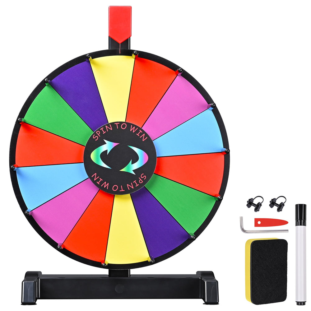 WinSpin 12inch prize wheel for tabletop use, ideal for classrooms and events.