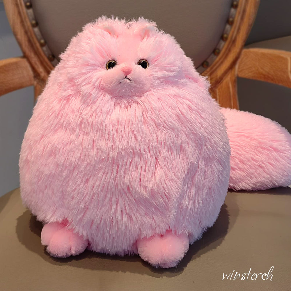 Winsterch cute pink cat plush, perfect huggable gift