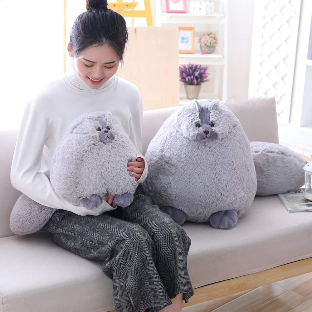 Winsterch kids large gray cat ears and plush face for gentle cuddles