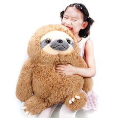 Winsterch sloth 20in body soft plush brown, ideal for gentle hugs and bedtime routines
