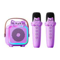 WINWEND karaoke machine with two wireless mics for kids' family sing-alongs