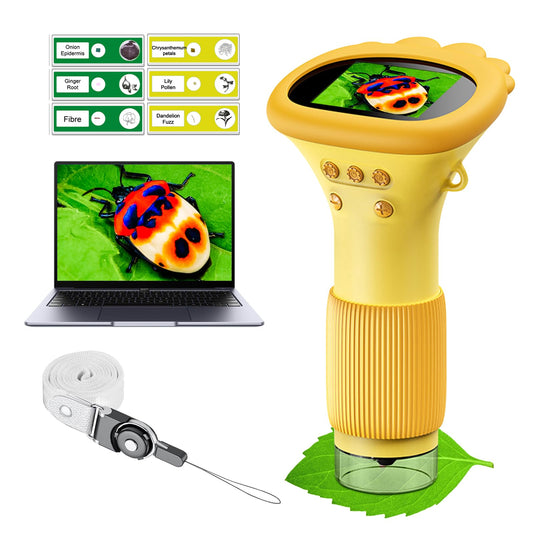 WINWEND Kids Pocket Microscope shows 1000X magnification for curious learners.