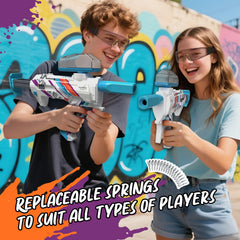 Winyea Tag Electric Crystal Splatter Blaster single and multi-shot modes in action