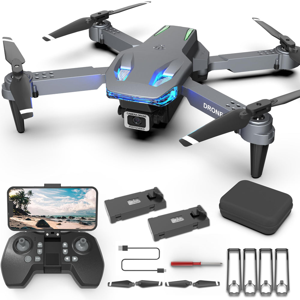 Wipkviey T28 foldable drone with 1080p camera for stable outdoor filming.