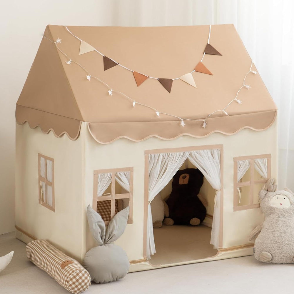 Wirhao kids tent with padded mat inside provides cushioned play space