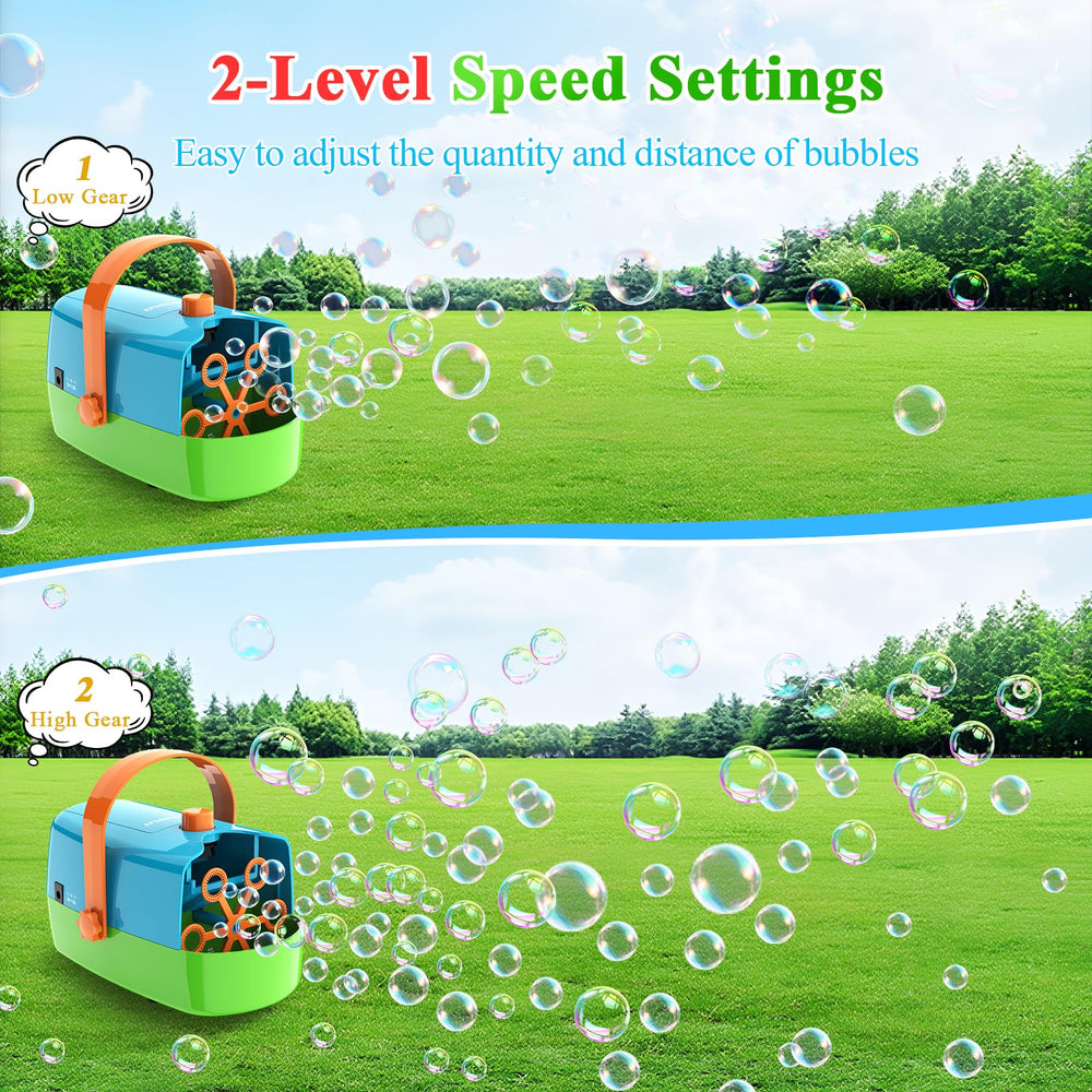 Wisdomlit Bubble Machine powered by battery or USB for flexible setups