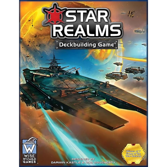 Wise Wizard Games Star Realms Boxed Set cover art showcases ships and bases for quick-start space battles.