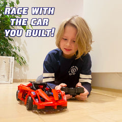 WISEPLAY remote-control-car-assembled image portrays a finished model ready for play.
